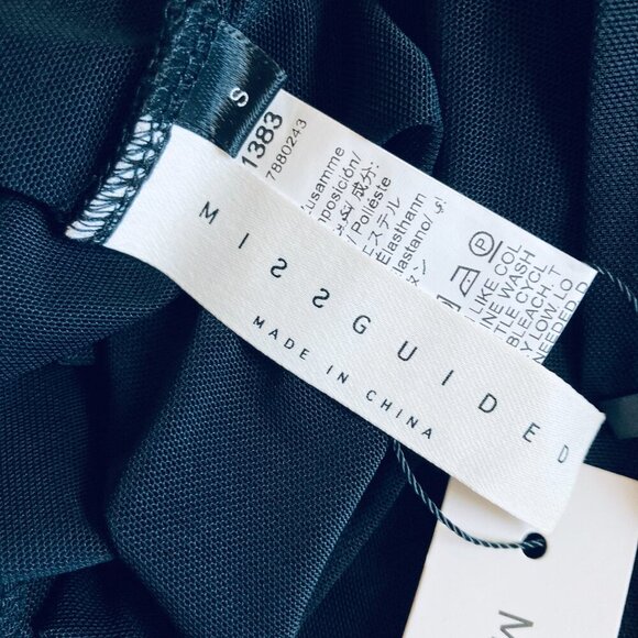 🍒 5/$25 🍒 Black Mesh Body-con Mini Dress with Thumb Holes SMALL - Picture 6 of 6